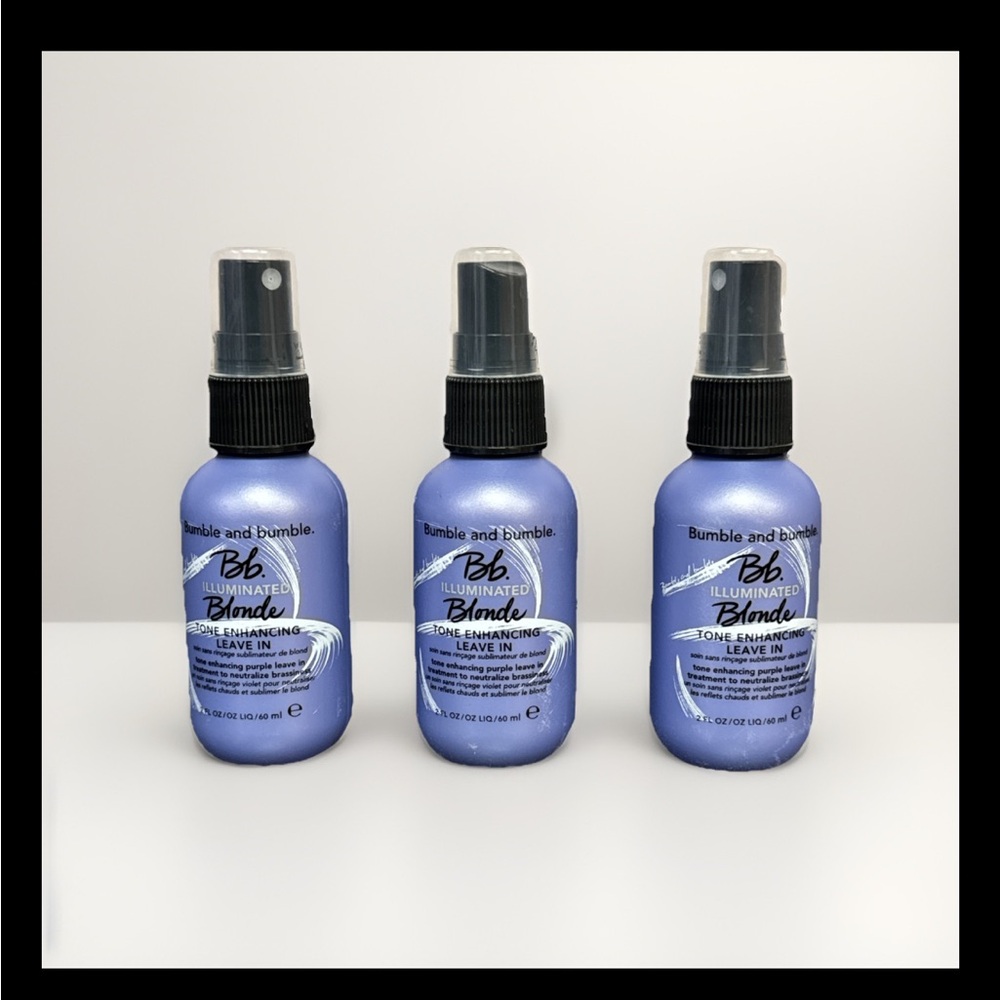 3 Bumble and Bumble Illuminated Blonde Tone Enhancing Leave In 2oz/60ml TRAVEL